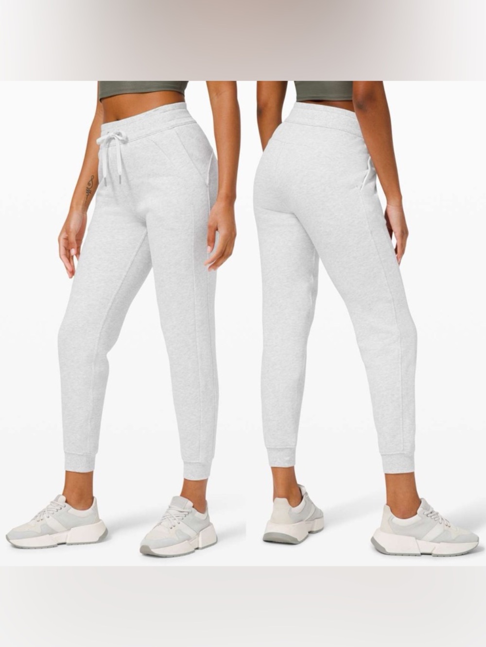 NWOT Lululemon Scuba High-Rise Jogger Fleece 28" Heathered Core Ultra Light Grey